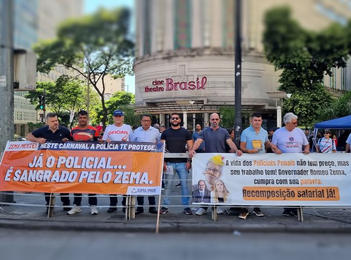 Servidores da Segurança Pública vão às ruas de BH para cobrar a recomposição salarial